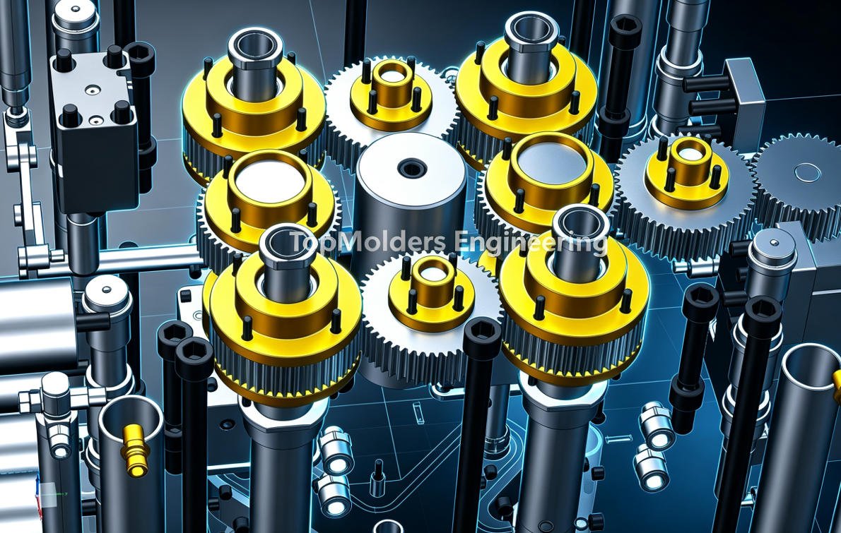 Industrial gear – high precision 3D mold design drawing