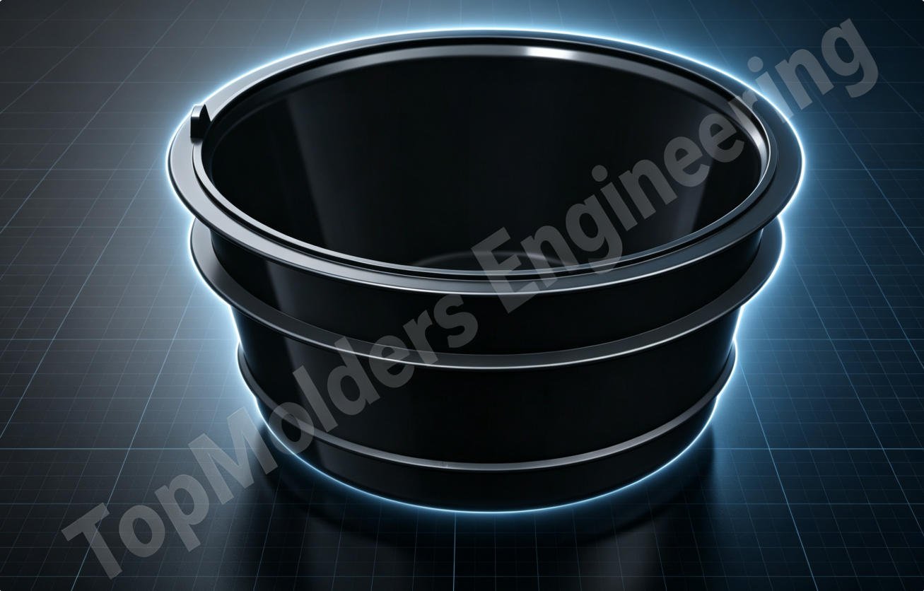 Thin-wall container and lid – 0.6mm wall, flow length ratio >300:1