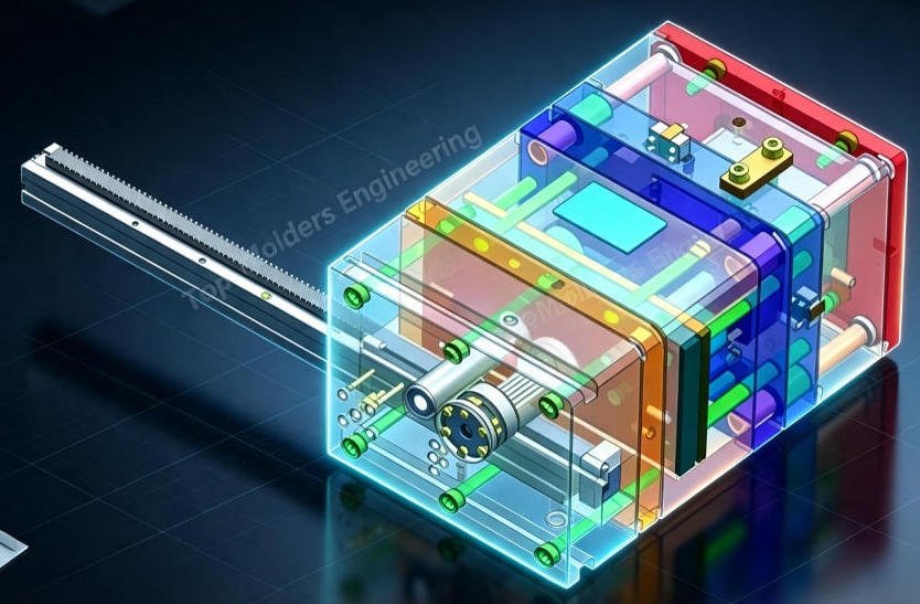 2D engineering detail drawing – fully dimensioned and tolerance marked