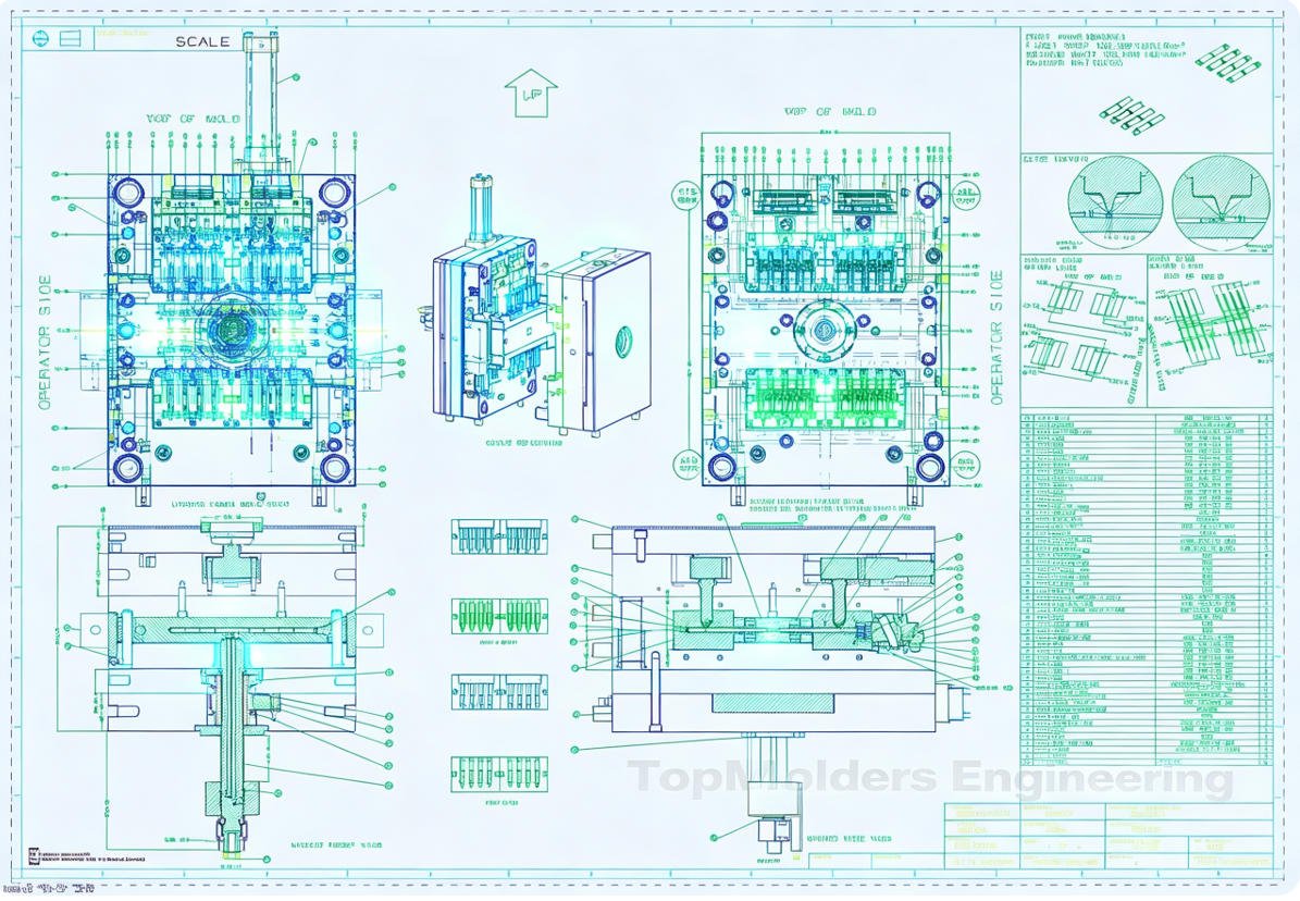 BOM and spare parts list drawing – complete material and purchased parts schedule